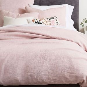 West elm full/queen linen duvet cover and shams